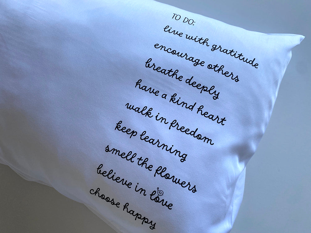 To Do List Pillowcase - Bamboo