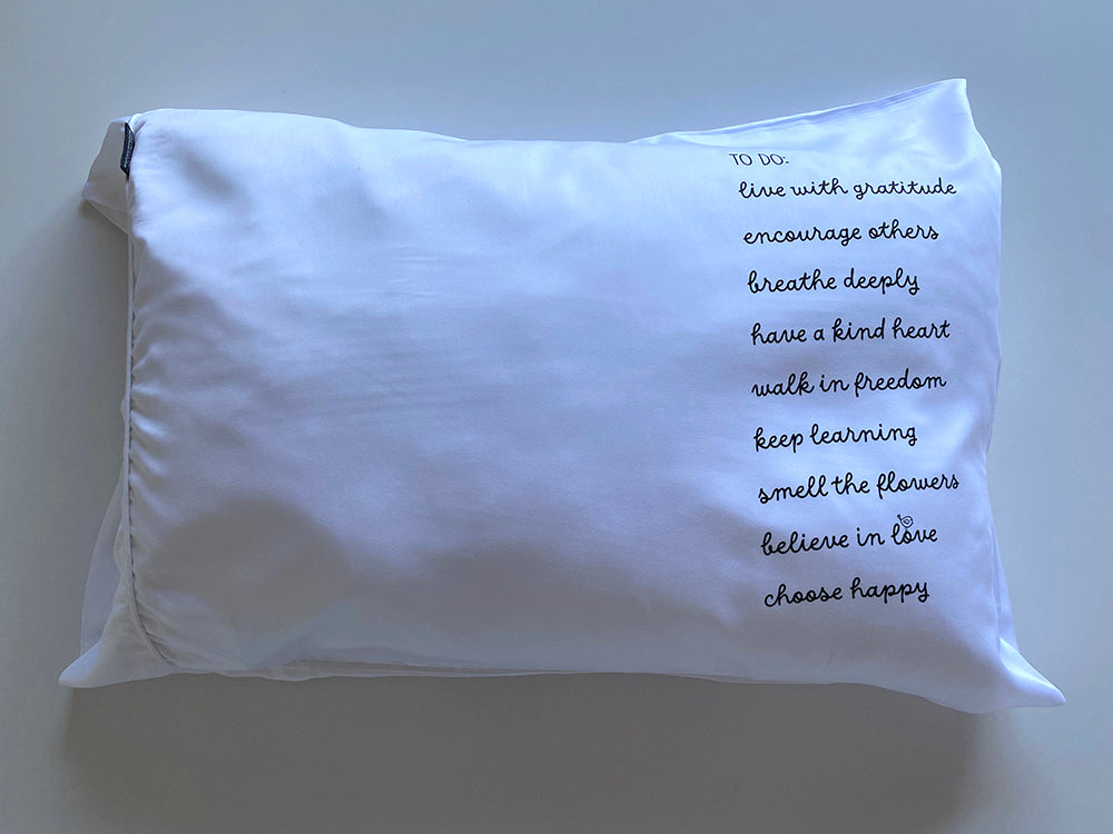 To Do List Pillowcase - Bamboo