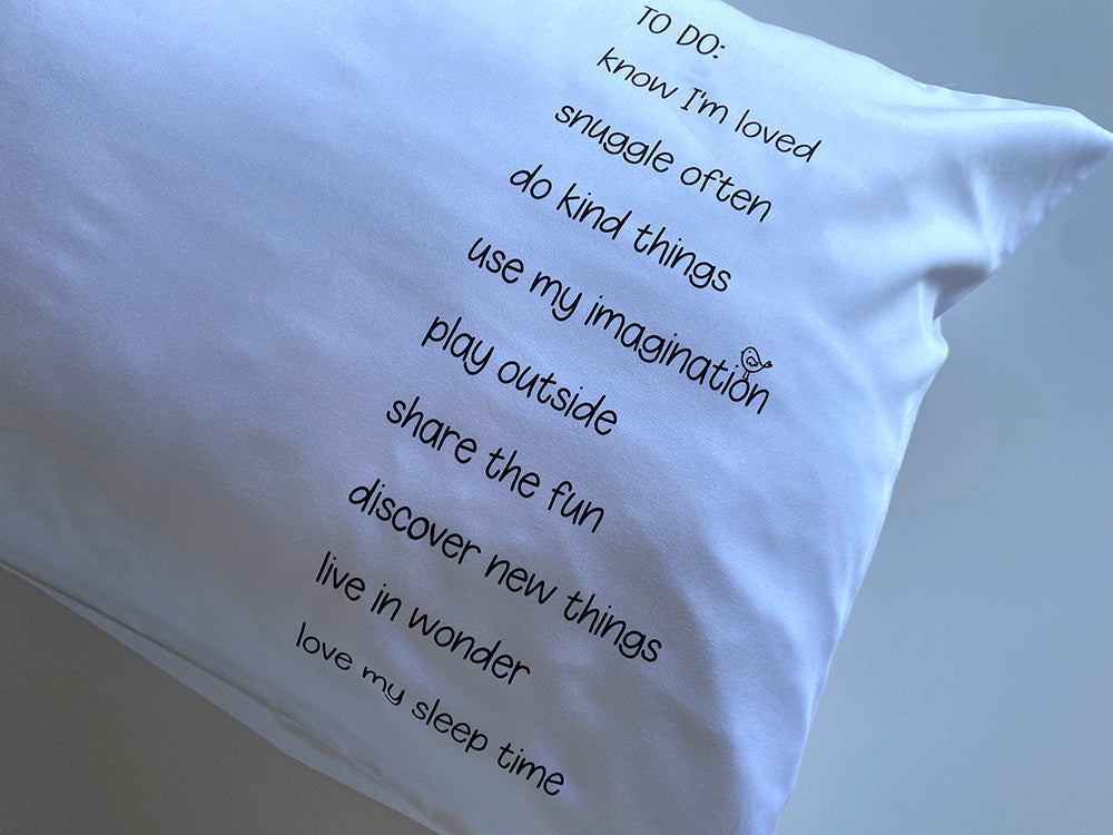 To Do List Pillowcase - Bamboo