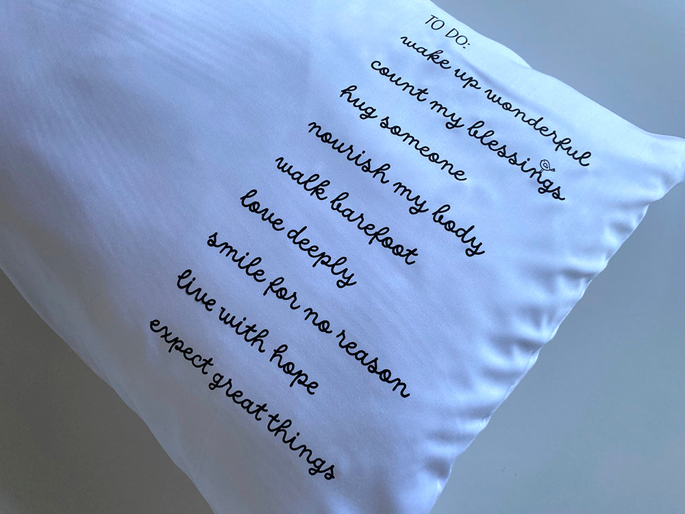 To Do List Pillowcase - Bamboo