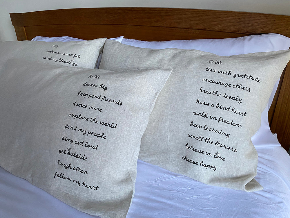 To Do List Pillowcase - Linen