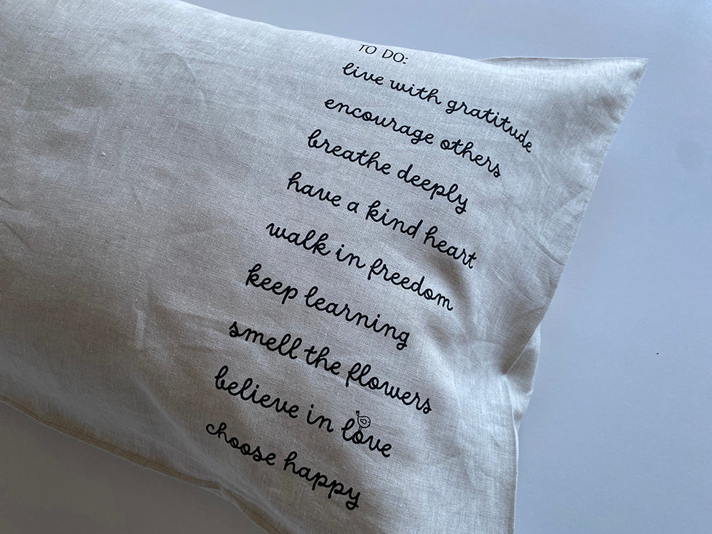 To Do List Pillowcase - Linen