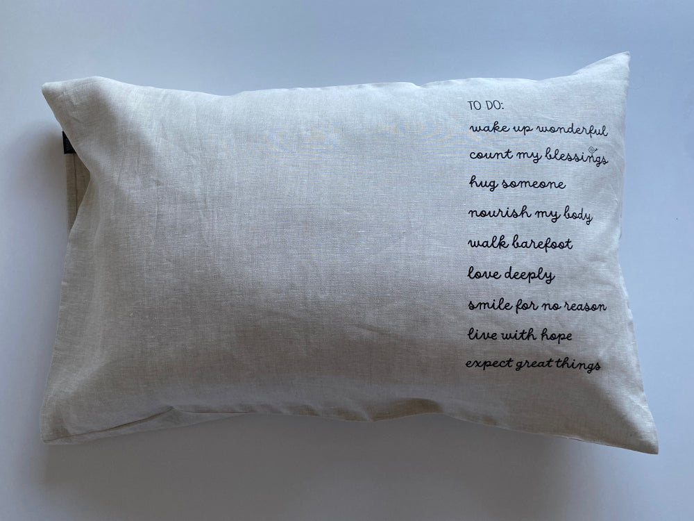 To Do List Pillowcase - Linen