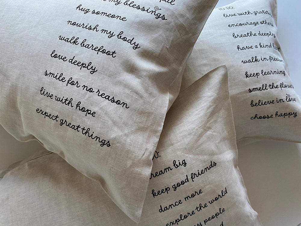 To Do List Pillowcase - Linen