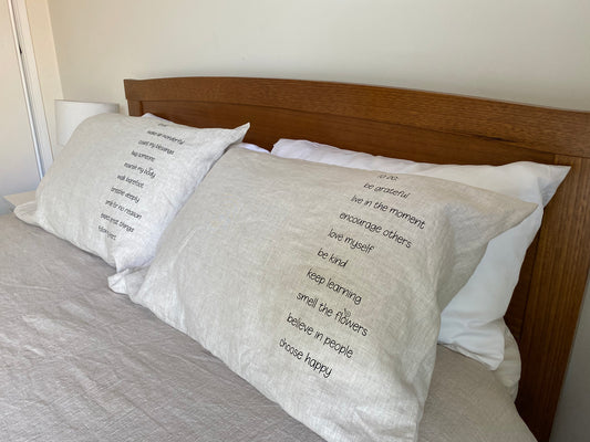 To Do List Pillowcase - Linen