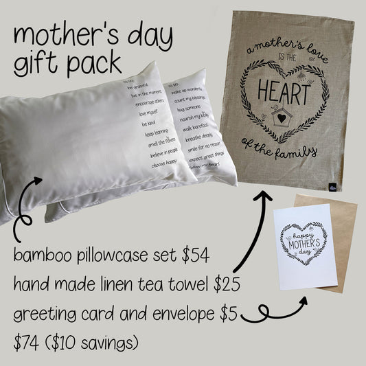 Mother's Day Gift Pack - To Do Bamboo Pillowcase Set