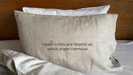 Freedom Pillowcase - Linen