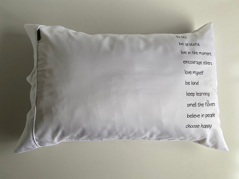 To Do List Pillowcase - Bamboo